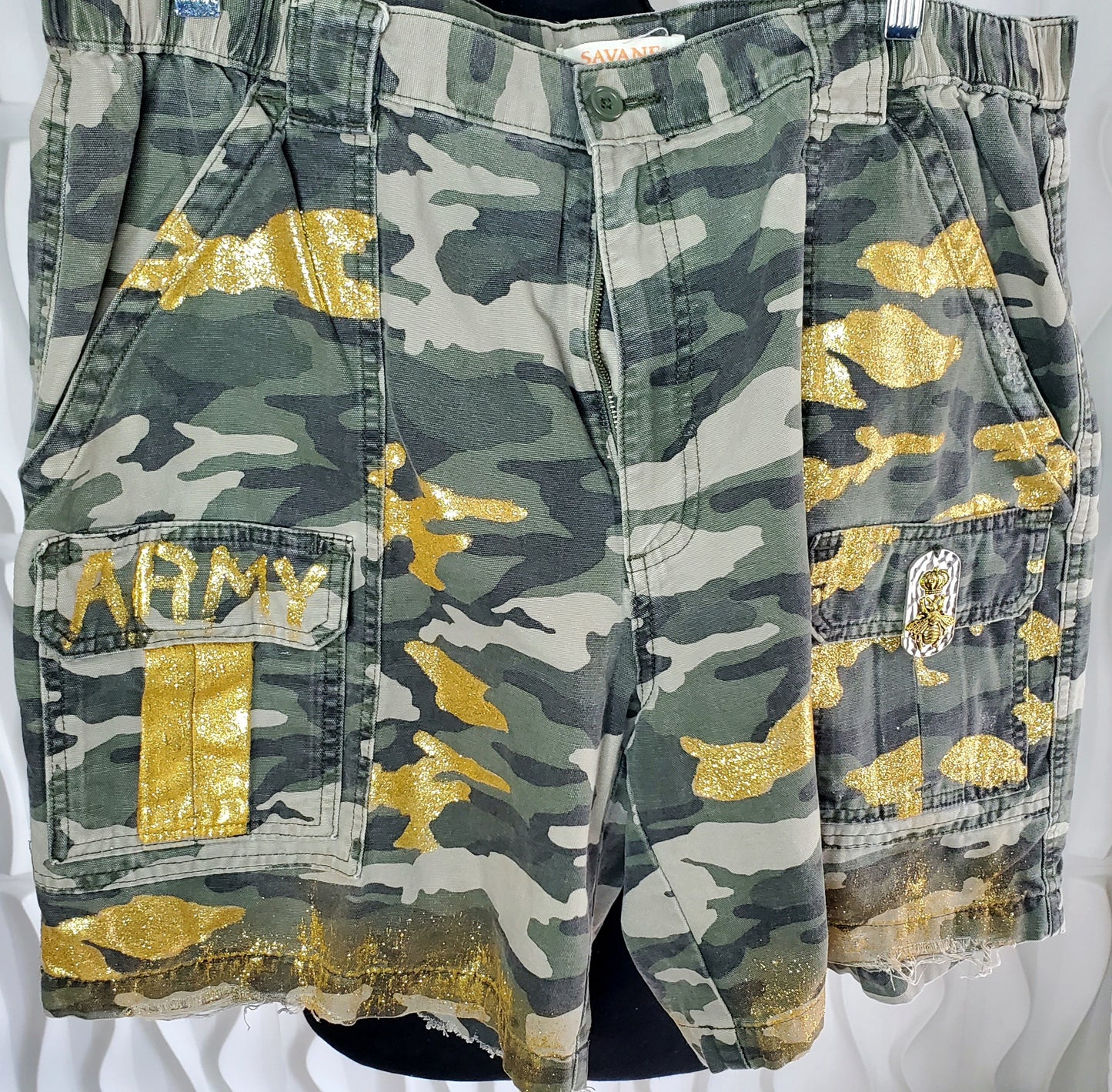 1 Of 1 Custom Army Fatigue Shorts (L/XL)