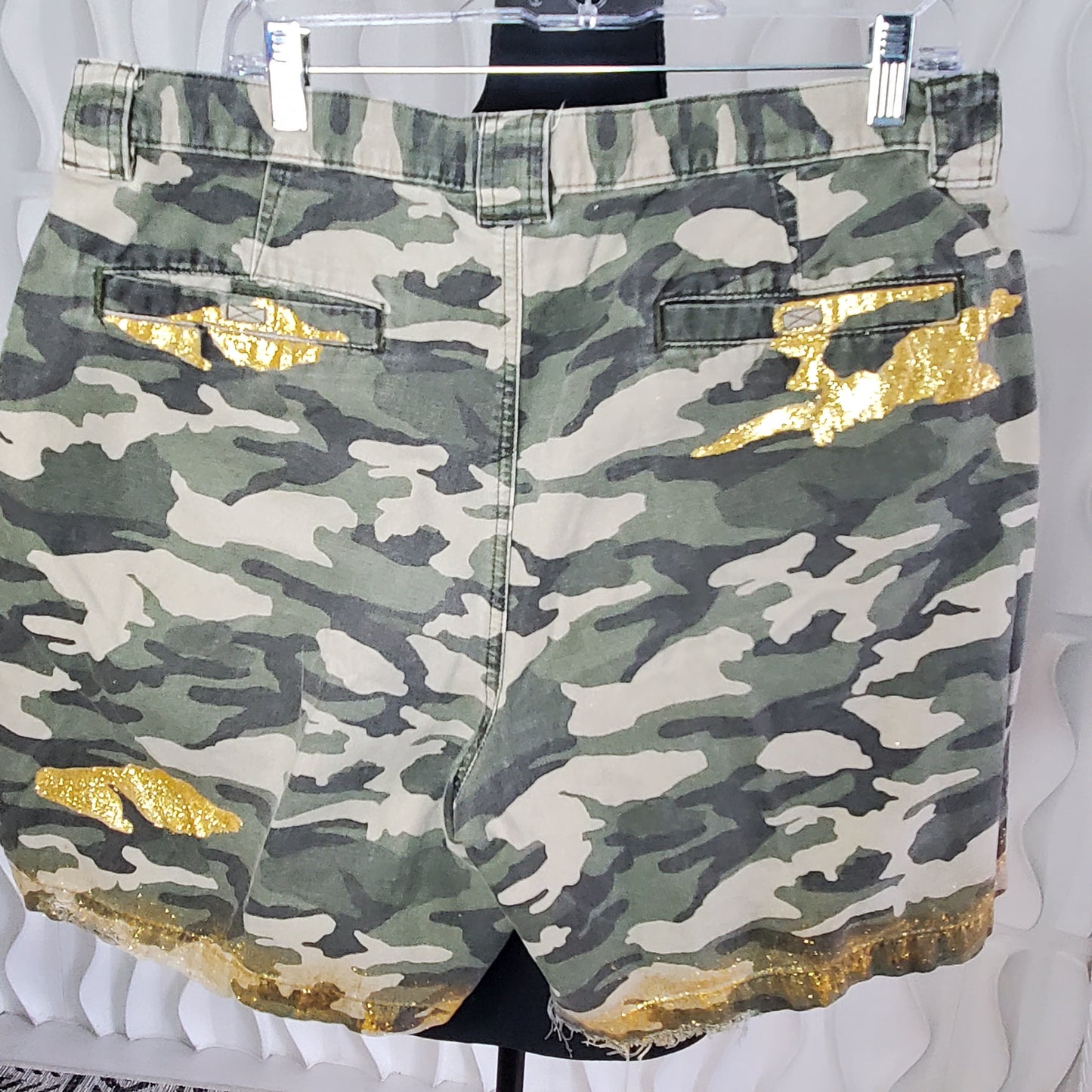 1 Of 1 Custom Army Fatigue Shorts (L/XL)