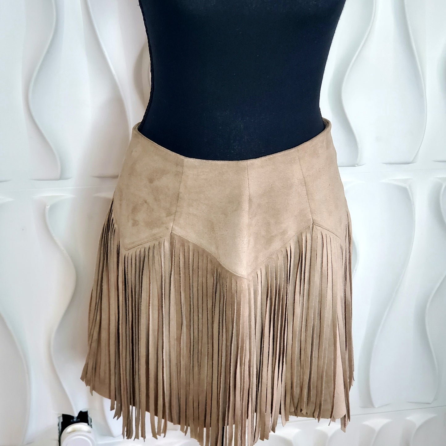 BEBE FRINGE SKIRT