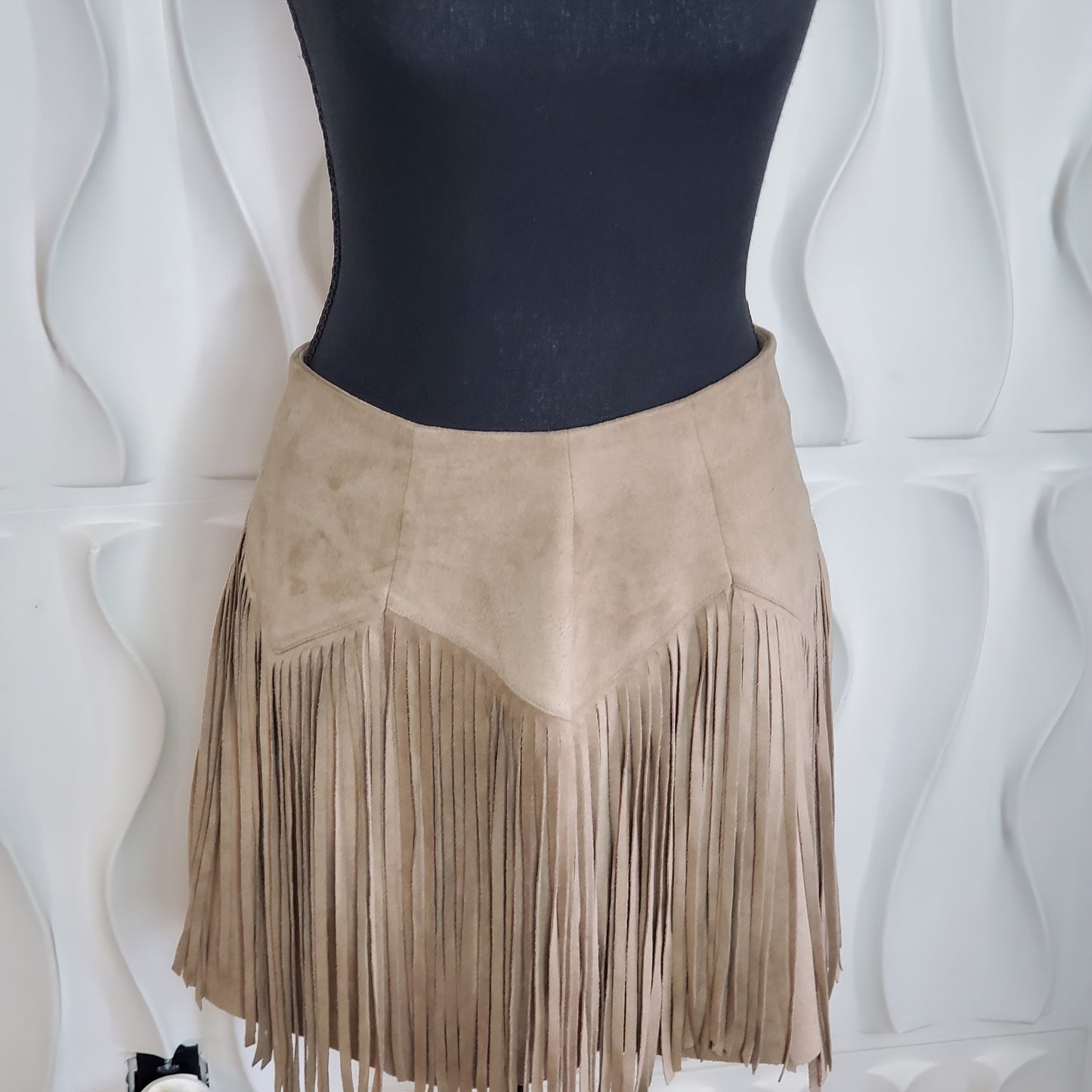 BEBE FRINGE SKIRT